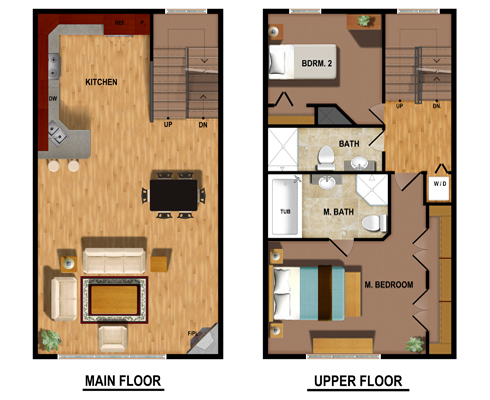 Digitally Rendered in Photoshop for a condo development in Denver.