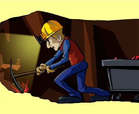 Digital cartoon for Collector's Edge